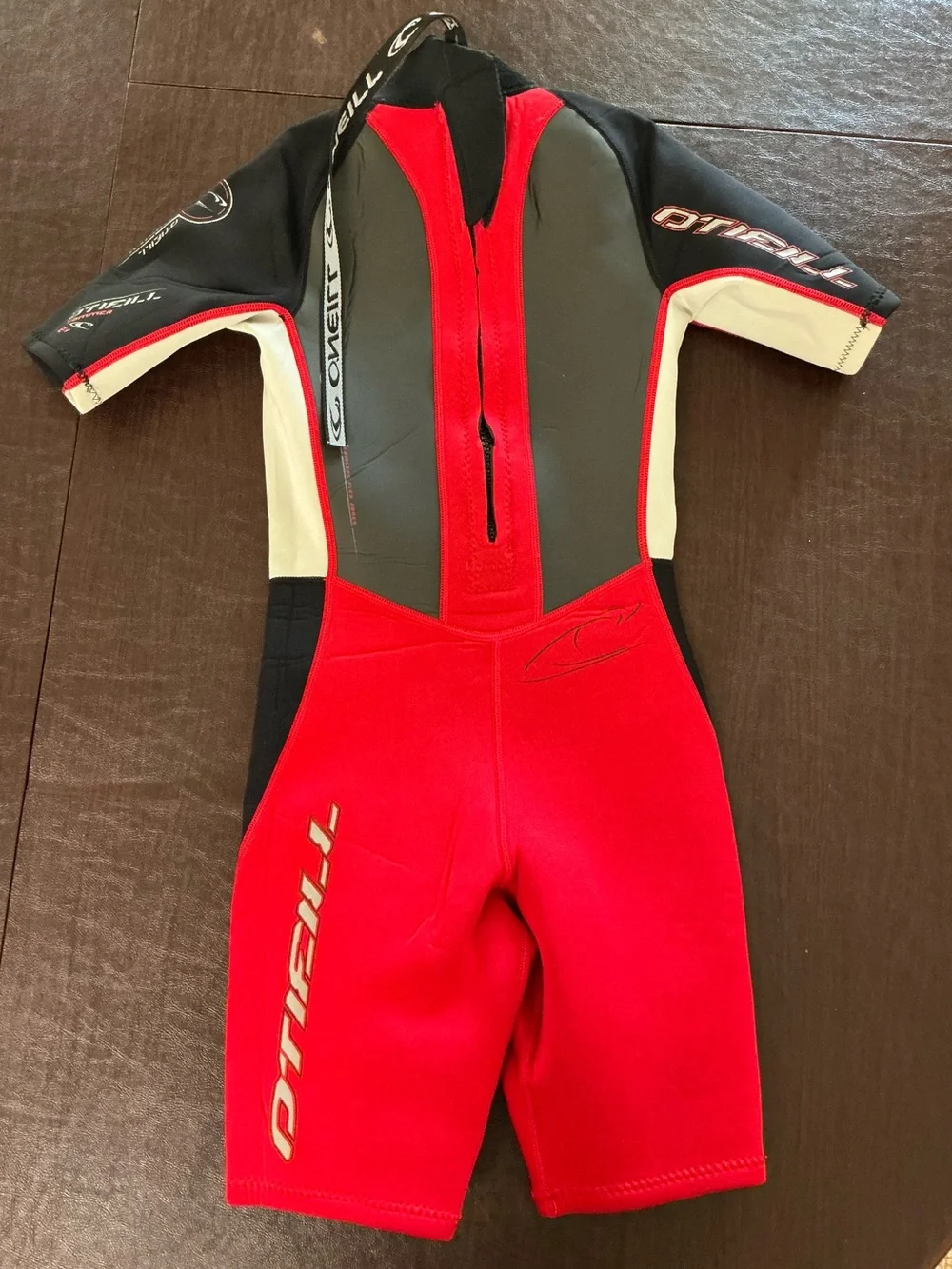 O'Neill Kids Short Sleeve Rashguard - Red, Black, Gray
